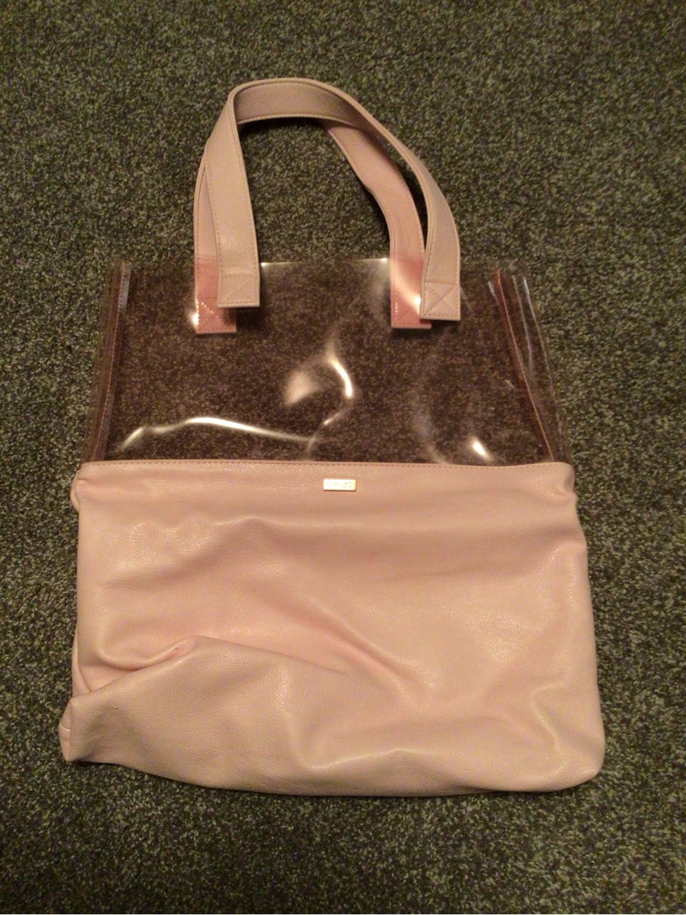 ban.do Clear Tote with Blush Pink Trim